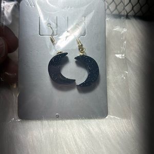 Gold plated, blue goldstone earrings